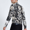 OEM Manufacturer Men's Clothing Black Mixed Skin Fit Shirts Baroque Print Mens Casual Slim Fit Shirts