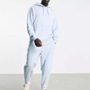 Men's Sport Wear Jogger Set Plain Pullover Hoodie Sweatpants Sets Men Two Piece Matching Tracksuits