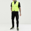 Hot Selling New Fashion Men's Vests Sleeveless Jacket Solid Color Zip Fastening Multi Pockets Mens Utility Vest