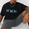 Wholesale Streetwear Black Butterfly Printed T Shirt Short Sleeve Men 100% Cotton Print On Demand T Shirt