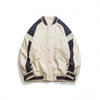 OEM Manufacturer New Custom Logo Contrast Color Stitching Baseball Collar Jacket