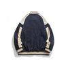 OEM Manufacturer New Custom Logo Contrast Color Stitching Baseball Collar Jacket