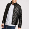 Zipper åpning menn vinterfrakk faux skinn jaket michael jackson jakker
