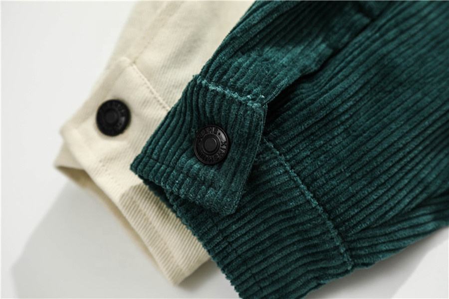 OEM Manufacturer Customized Men's Color Blocking Casual Pocket Long Sleeve Lapel Coat Jacket