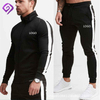 Wholesale Polyester Two Piece Active Wear Set Hoodie Logo Custom Sweatsuit Jogging Sweat Track Suit Sportswear Tracksuit For Men