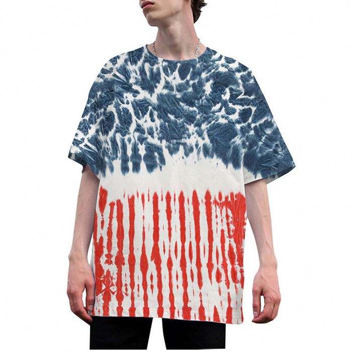 Custom Design Sublimation Premium Tshirt Fashion Branded High Street Tie Dye Printed Tshirt