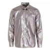 Camicie dal design di lusso da uomo del produttore OEM Camicie da festa abbottonate a maniche lunghe slim fit lucide