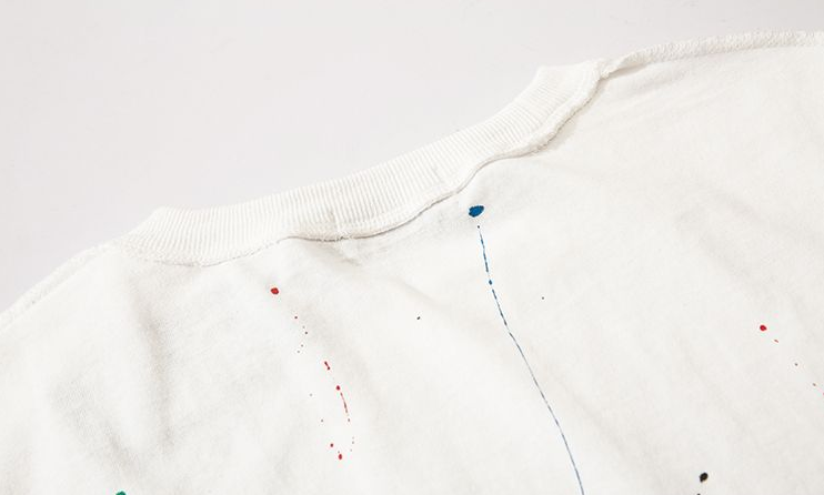ຜູ້ຜະລິດ OEM Customized Distress Hole Splash Ink Casual Custom Sweatshirt Plus Size Hoodies Men Hoodies
