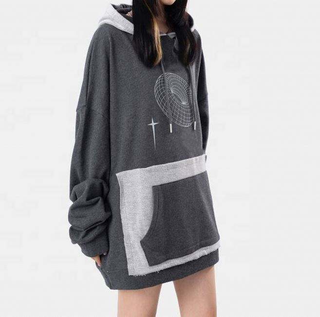 OEM Manufacturer Customized Color Block Patchwork Distress Casual Custom Sweatshirt Plus Size Hoodies Men Hoodies