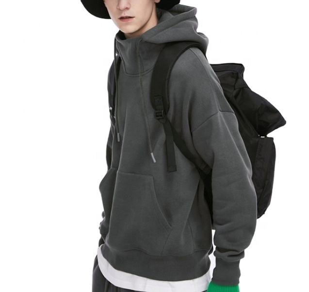 OEM Manufacturer Customized High Collar Casual Custom Sweatshirt Oversized Hoodies Men Hoodies