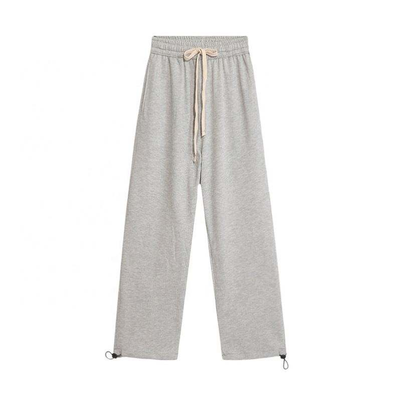 OEM Manufacturer Classic Style Custom LOGO Embroidery Trousers Home Casual Drawstring Loose Men Clothing Pants