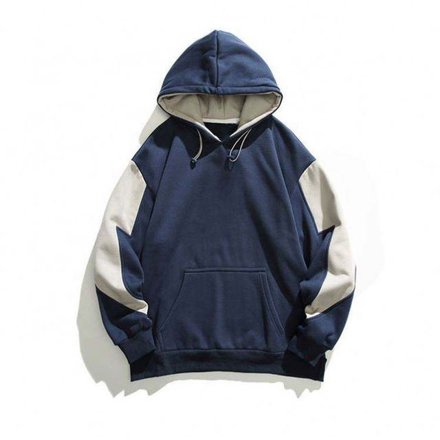 Pengilang OEM Custom Winter Lelaki Pakaian Hoodie Pelbagai Warna Patchwork Lengan Pullover Kasual