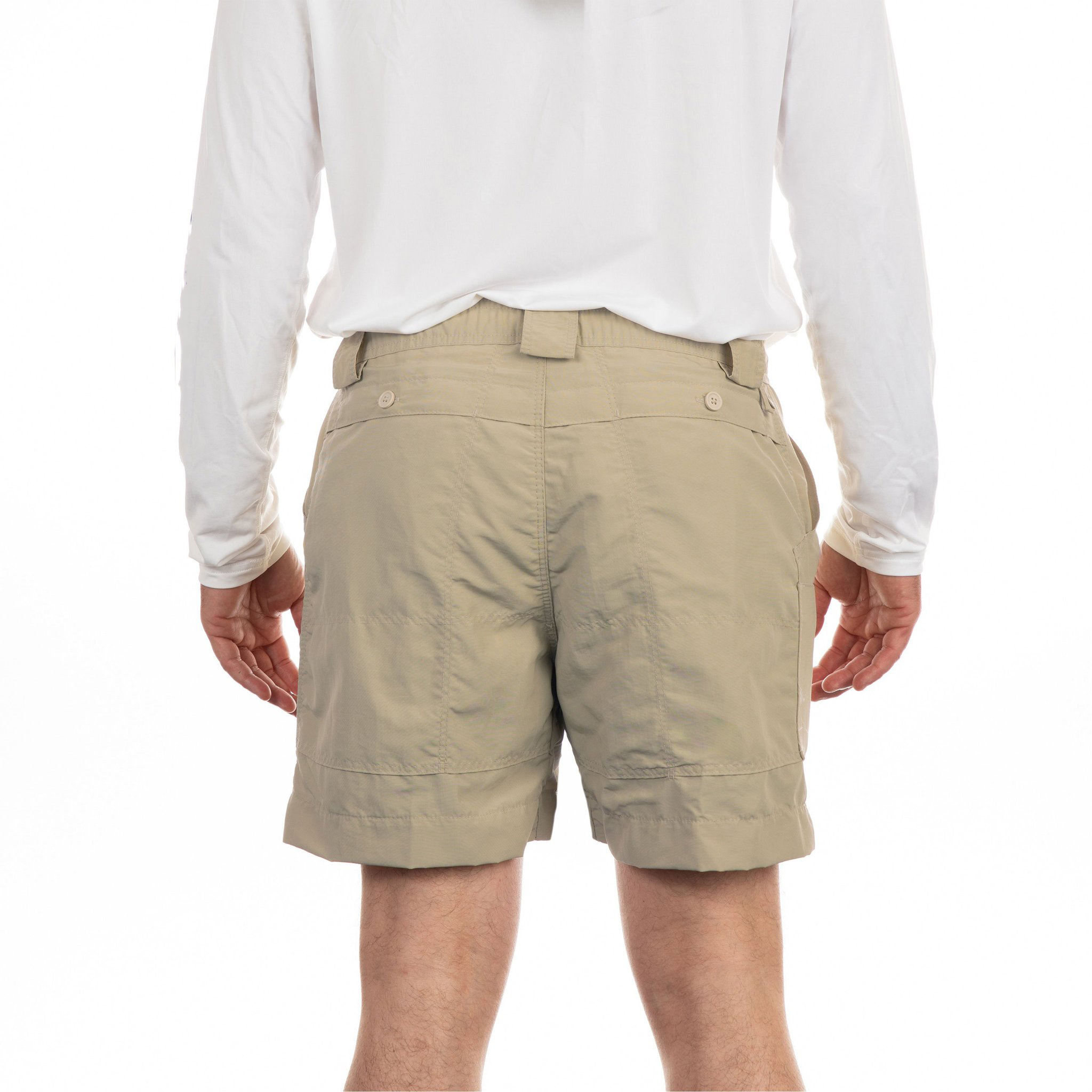 Moške ribiške kratke hlače s skritim raztegljivim pasom in logotipom po meri proizvajalca OEM za prosti čas.