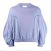 OEM Manufacturer Custom Men Oversized Cotton Contrast Stitching Crewneck Sweatshirt Drop Shoulder Hoodie Pullover