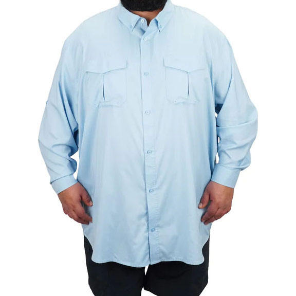 OEM výrobca Polyester Elastan SPF UPF50 Ochrana pred UV žiarením Rýchloschnúce Muži Vlastné logo Rybárska košeľa s dlhým rukávom