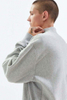 OEM Manufacturer Custom Men Cotton French Terry Blank Oversized Mock Neck Sweatshirt Pullover Hoodies