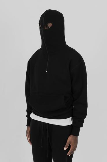 OEM Manufacturer Unique Design Balaclava Hoodie Men's Full Zip Hoodie With Custom Oken Eyes Sweatshirt Face Cover