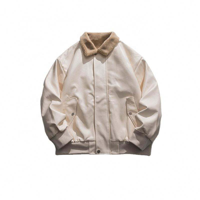 Oem Manufacturer Custom Men's Cotton Fashion Solid Color Grain Suede Jacket