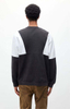 OEM Manufacturer Custom Men Color Block Crew Neck Double Stitching Sweatshirt Contrast Color Oversized Sweatshirt