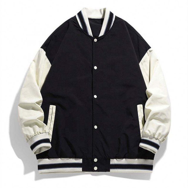 Oem Manufacturer Men's Polyester Baseball Single Breasted Fashion Jacket