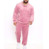 Matching Tracksuits Plain Velour Jogging Sweatsuit Men Two Piece Sweatpants And Hoodie Set