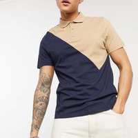 Hot Selling Mens Golf Polo Shirts Short Sleeve Color Nlock Ribbed Cuffs Men Polo T Shirt