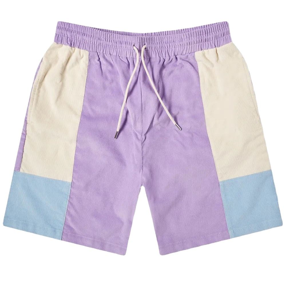 Custom Summer Retro Color Block Shorts Mens Contrast Cotton Corduroy Shorts