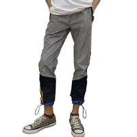 Oem Mens Cargo Pants Color Block Trousers Special Fashion Design Reflective Men Track Pants