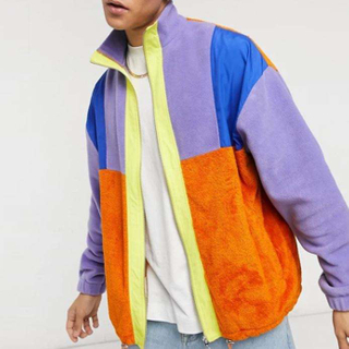 Vestes de surv&ecirc;tement en polaire pour hommes, vente en gros, piste de sport personnalis&eacute;e, fermeture &eacute;clair surdimensionn&eacute;e, bloc Coloe