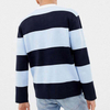 Embroidery Logo Long Sleeve Rugby Stripe Men Polo Shirt