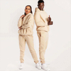 Fabricants OEM Fabricants personnalisés Men de survêtement non marque Couleur solide en deux pièces Sweat à capuche