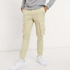 Hot Selling Streetwear Adjustable Toggle Cuffs Solid Color Mens Multi Pocket Cargo Pants