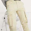 Hot Selling Streetwear Adjustable Toggle Cuffs Solid Color Mens Multi Pocket Cargo Pants