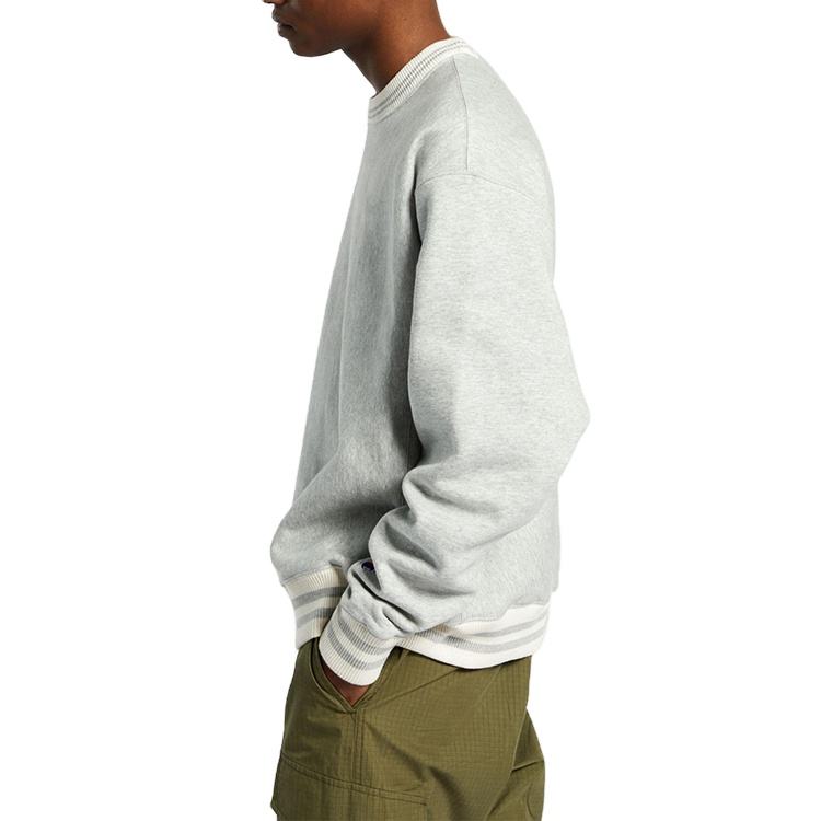 Veleprodajni brezplačni vzorci moških puloverjev z dolgimi rokavi iz 100 % bombaža z okroglim izrezom