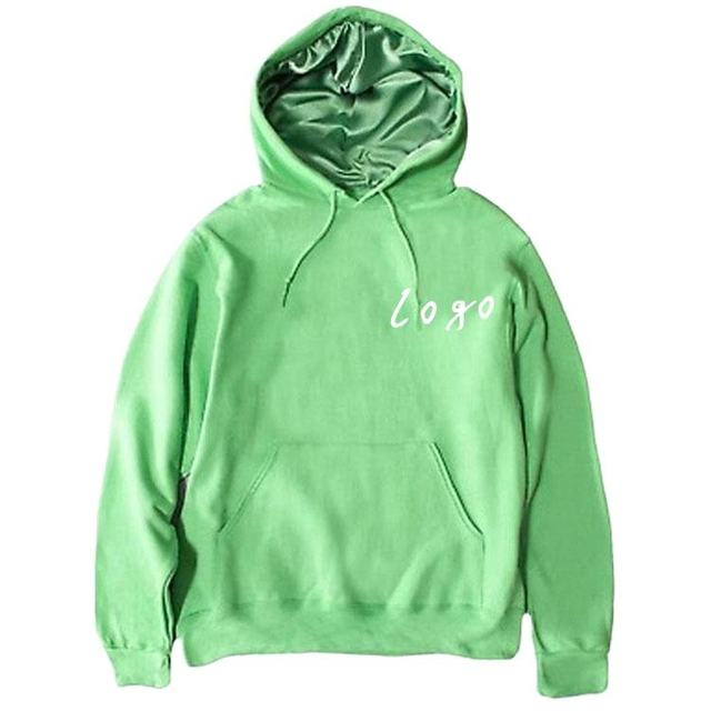 Custom Oversized Unisex Satin Hooded Hoodie Sweatshirt Satin Lined Men Hoodie