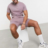 Men Tracksuit Set Short Sleeve T Shirts & Shirts Set Summer Two Piece Shorts Set