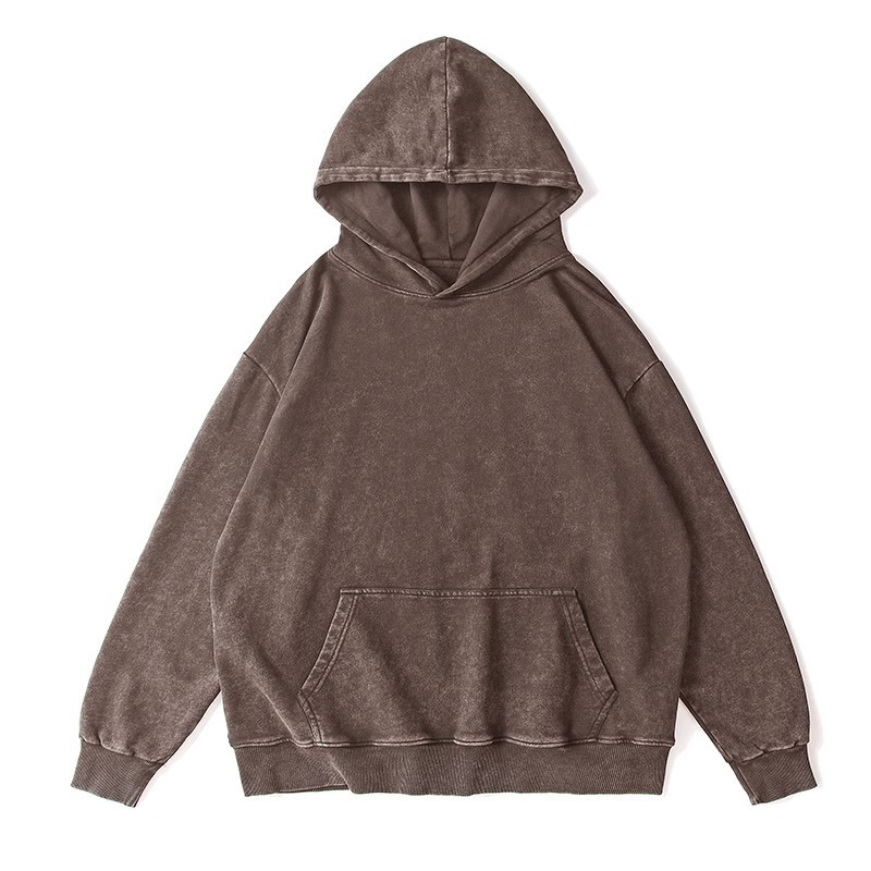 360 Gsm Blank Pullover Vintage Acid Wash Unisex Streetwear Heavyweight Men's Custom Hoodie
