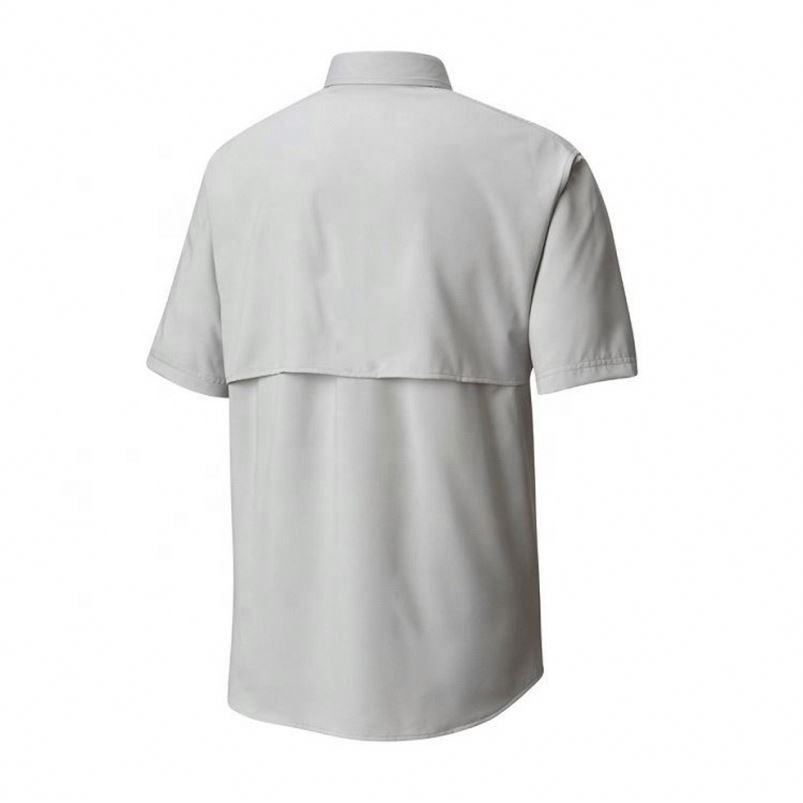 مصنع الجملة OEM مخصص البطولة الجافة تناسب قمصان الصيد قصيرة الأكمام