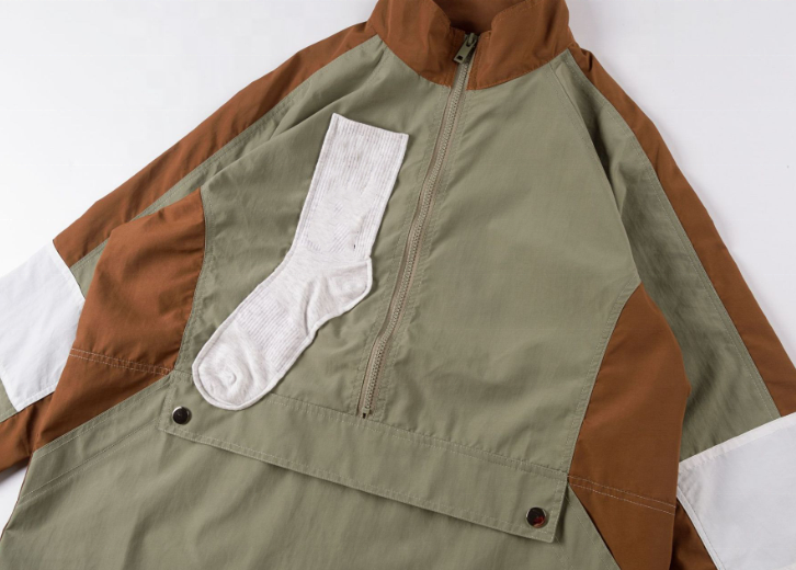 Oem Manufacturer Customized Color Block Patchwork Coat Casual Plus Sizes Men's Jacket