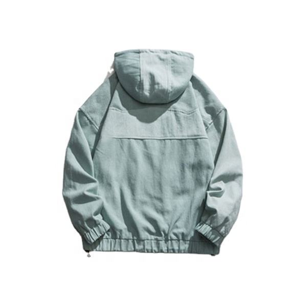 Oem Manufacturer Custom Men's Coat Solid Color Multi-Pocket Hooded Jacket