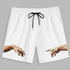 Oem Manufacturers Custom Logo Deisgn Men Shorts Pants Hands Printed Drawstring Waist Summer Men's Shorts