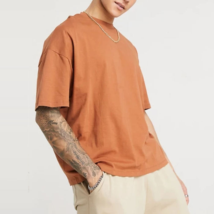 Newest Design Round Neck T Shirt 100% Cotton Men Short Sleeve Oversized Plain T Shirts