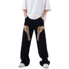 OEM Manufacturer Custom Logo Cargo Pants Applique Wide Leg Pants Street Loose Overalls Casual Pants Trousers For Men 2022 New