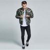 Wholesale Clothing New York Jaket Jeans Men Camo Collarless Denim Jacket