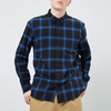 Fabricante de OEM Men moda moda casual e azul de manga comprida botão para baixo cami