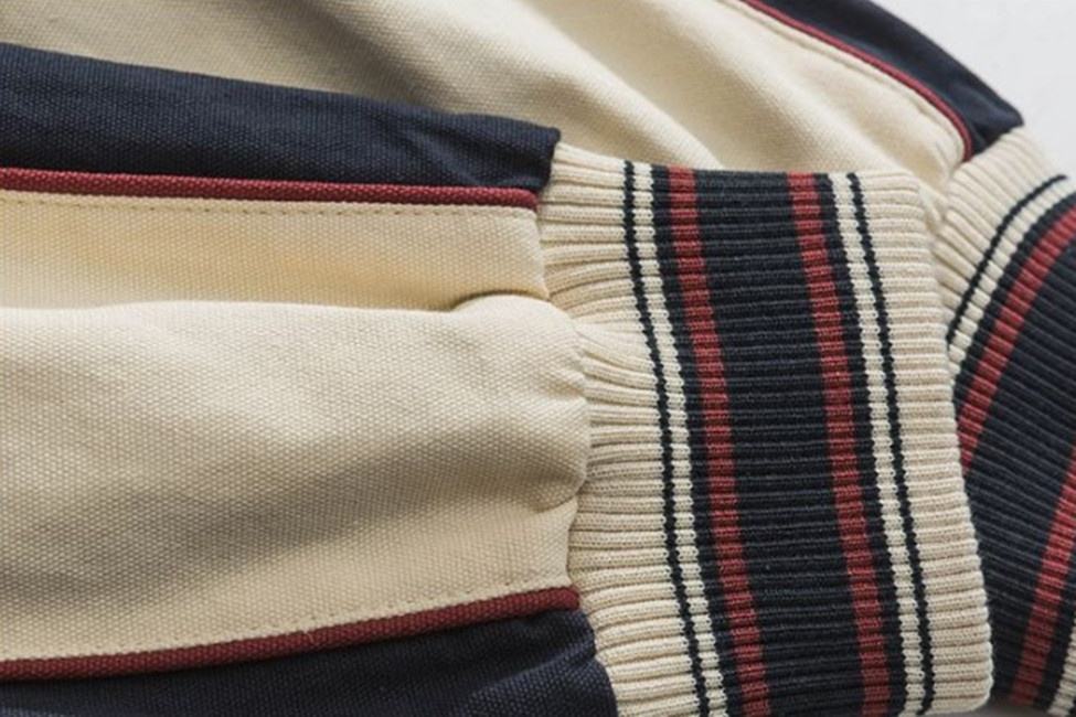 OEM Manufacturer New Custom Logo Contrast Color Stitching Baseball Collar Jacket