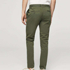 OEM Service Men's Cotton Comfortable Slim Fit Chinos Army Green Trousers With Belt Loops