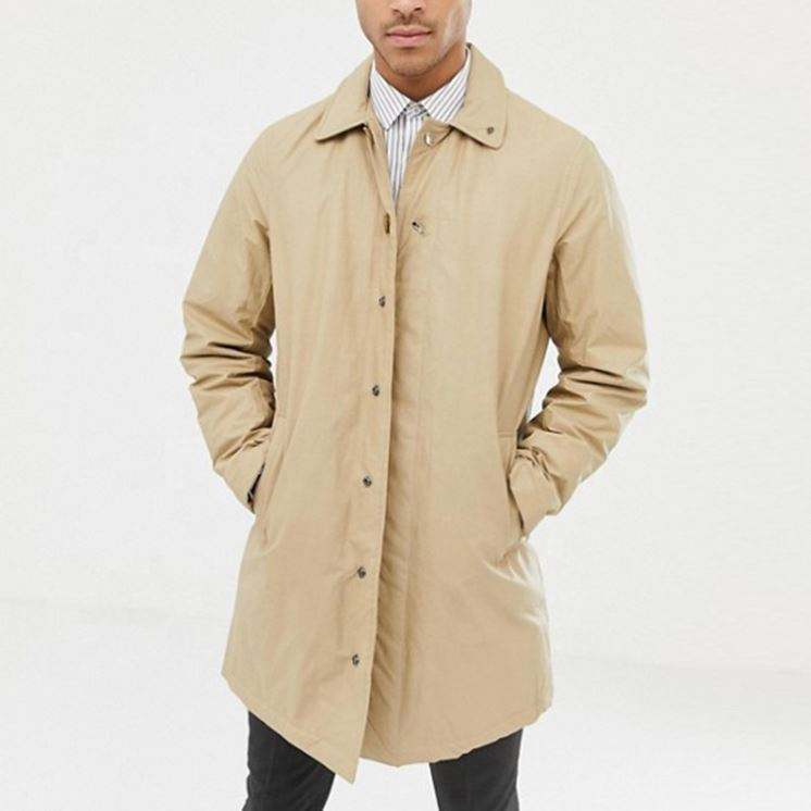 Winter Windbreaker Longline Jackette For Men Button Front Jacket