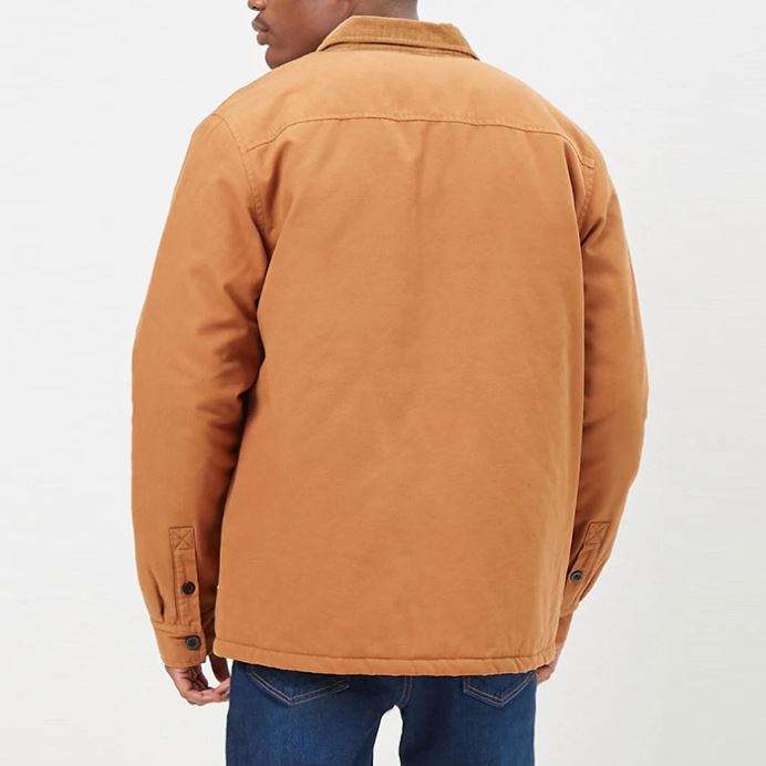 Factory Supply Padded Button Down Canvas Men Winter Coat Jacket