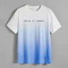 Professional Factory Custom Tshirt Slogan Graphic Printed Ombre Men Short Sleeve Basic Premium Tshirt